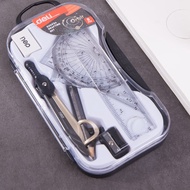 Bộ Compa học sinh Deli Đen - Gồm 8 dụng cụ - 1 hộp - EG30404