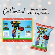 Super Mario Chip Bag | Party Favour | Kids Goodie Bag | Children's Day | Gifts