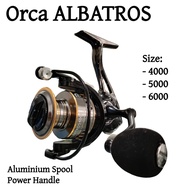 Orca Albatros 4000 5000 6000 Power Handle 5+1 Ball Bearing Aluminum Spool/Rell Spinning Fishing String Reel For Super Strong Carp Catfish Ponds And Quality Free Shipping