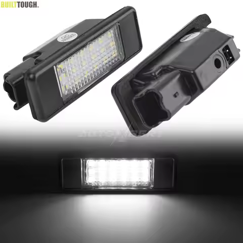 2Pcs Error Free White LED License Plate Light Fit For Nissan X-Trail T30 T31 Qashqai J10 J11 Primera