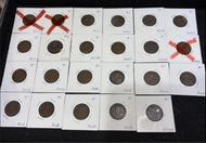 1934年香港一仙硬幣（A2117 A2115 A2120 A1933 A2112 A2096 A2126 A2133 A2116 A2128 A2085 A2074 A2070 A2087 A207