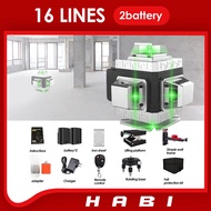 16 Lines Laser Level Water Level Multi-Line Laser Level -Four Vertical and One 360°Horizontal Lines with Plumb Dot,Green Cross Line Self-Leveling Laser Tool