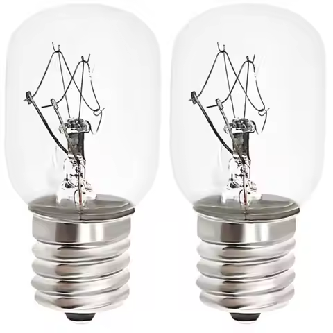 2pcs 15W Salt Lamp Bulb E14 Vintage Pygmy Light Bulbs High Temperature Resistant 300 Degree Incandes