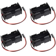 4 Cell 6V AA Battery Holder Case Cover Storage Box w/ 2P FUT J Plug Connector for FlySky Receiver RC