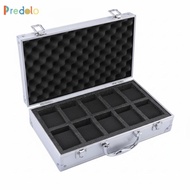 [Predolo] Watch box with 10 compartments, sturdy watch box with foam padding, shockproof