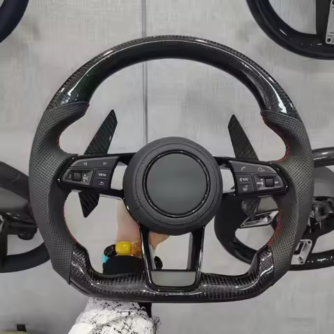 Sport Carbon Fiber Steering Wheel for Audi R8 A7 A3 8P A8 A6 C7 Q3 Q7 Q5 S8 A4 B9 TT RS3 RS5 RS7 S3