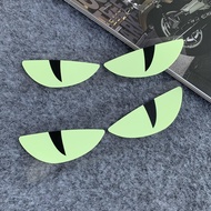 สติ๊กเกอร์ตาการ์ตูนสะท้อนแสงปีศาจมอนสเตอร์ สติ๊กเกอร์เตือนภัยสำหรับรถจักรยานยนต์ รถ หมวกกันน็อค กันน