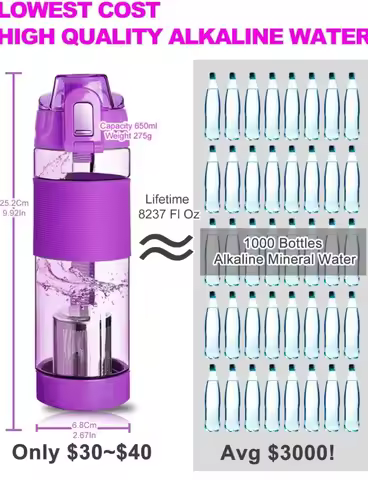 Alkaline Generator Water Cup Increase PH Alkaline Hydrogen Plastic Bottle Water Cup with Removable F