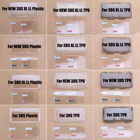 Plastic TPU soft shell protective case, suitable For 3DS XL LL new 3DS new 3DS XL/LL game console, w