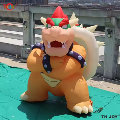 Fantastic Giant Inflatable King Bowser Koopa Cartoon Character Air Blow Up Evil Turtle For Comic Sho