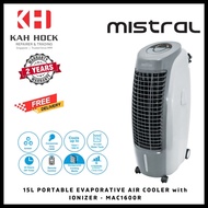 Mistral MAC1600R: 15L PORTABLE EVAPORATIVE AIR COOLER with IONIZER and REMOTE CONTROL - 2 YEARS WARRANTY