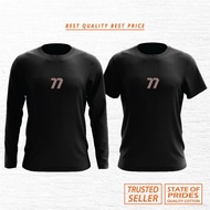 Number 77 Simple Tshirt Design Baju Lelaki dan Perempuan Couple Lengan Panjang Pendek