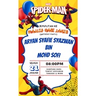 Birthday Invitation Digital Card | Ecard | Happy Birthday | Kids | Spiderman