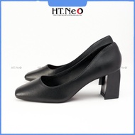 HT.NEO 7cm square heel high heels, super soft, luxurious, elegant and extremely sturdy cowhide CS162