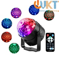 7-color LED disco light that senses music, rotates 7 colors on the stage, flashes with music, flashe