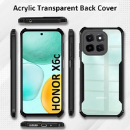 Acrylic Transparent Shockproof Case For Honor X6c 4G TPU Frame Protective Phone Cover Honor x6c Hono