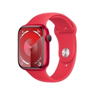 【APPLE】Watch Series 9 （LTE版） 45mm鋁金屬錶殼搭配運動型錶帶-M/L （紅/紅）_廠商直送