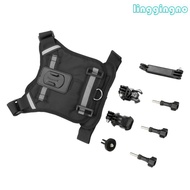 RR Dog Harness Camera Mount Vest Adjustable Comfortable Pet Harness Action Camera Mount for Large Me