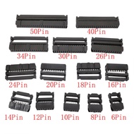 10Pcs FC 6-50Pin Female Header IDC Socket Connector 2.54mm Pitch FC 6-50P Double Row Female Header J