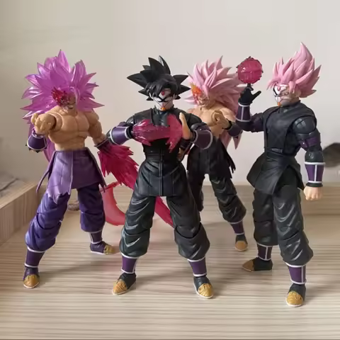 Kong Studio Beast Deities Dragon Ball SSJ3 mask goku black action figures pink hair anime model toys