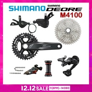 SHIMANO M4100กลุ่ม DEORE 2X10 Speed MTB M4100 170มม. 175มม. 36-26ตัน Crankset ชุดเปลี่ยนเกียร์ M4100