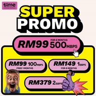 [Unlimited Internet] Modem TIME Home Fibre 100Mpbs / 500Mpbs / 1Gpbs / 2Gpbs - LAJU GILA 4G 5G (Wifi PANTAS)