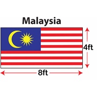 Bendera Besar Malaysia 4x8ft/ Malaysia Big Flag/ Malaysia Flag 4x8ft Polyester