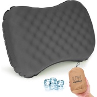 Bantal Perkhemahan dengan Sarung Busa Memori Sutera Ais - Bantal Tiup Ultra Ringan untuk Perkhemahan