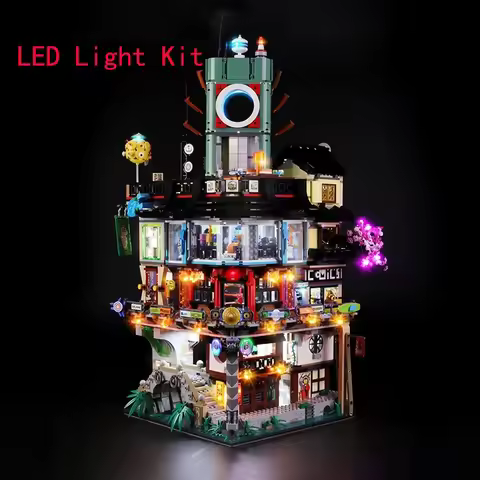 LED Light Set For 70620 NINJAGO City compatible 06066 (Only LED Light, NOT Include The Model Bricks)