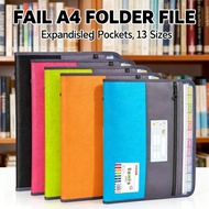 Expanding A4 Size File 13 Pockets Zipper Folder folder fail folder