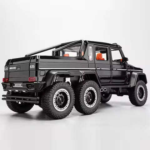 1:20 Mercedes Benz AMG G63 6X6 Off Road SUV Alloy Metal Diecast Car Model Sound & Light Simulated Co