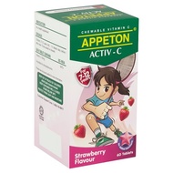 VITAMIN APPETON ACTIV-C FOR 7-12 YEARS STRAWBERRY 60 TABLETS🔥HOT SALE🔥 (EXP 07/2026)