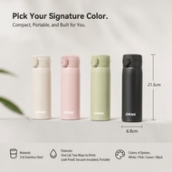 500ml 17oz Simple 316 Stainless Steel Thermos Cup, Bounce Lid Direct Drink Vacuum Water Bottle, Leak