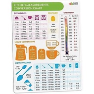 Kitchen Conversion Chart Magnet - Measurements Conversion Chart - Baking Supplies Baking Accessories