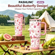 PASHLINC (17OZ) 316Stainless Steel Thermos Tumbler Coffee Water Bottle Ceramic Liner Multicolor