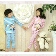 [GODIVA]children sleepwear set underwear kids boy and girl pajamas short and long sleeves