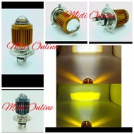 H4 Headlight 2 Color Lens White Yellow - H4 Hi Low Laser 2 Headlamp - H4 Led Light 2 Color Lens - H4