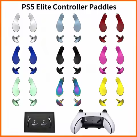 Metal Back Buttons for PS5 Dualsense Edge Wireless Controller Metal Paddles for PS5 Edge Elite Gamep