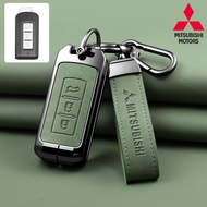 DTH Mitsubishi Key Case For Triton Pajero Mirage Outlander Mitsubishi Keychain Zinc Alloy-Leather Sm