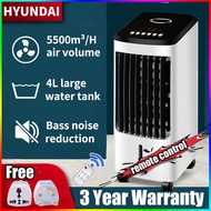 【3 Year Warranty】HYUNDAI/BW Portable Air Cooler Aircond Household Air Conditioner Fan Household Humidifier Air Conditioning Fan Household Sleep Silent Air Cooler Office Mobile Air Cooler Fan Mini Cooling Fan - COD