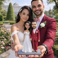 照片客製化新郎新娘公仔 訂製婚禮人像模型 新婚結婚訂婚紀念禮物