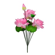 Simulation Lotus Lotus Leaf Fake Lotus Lotus Buddha Hall for Buddha Fake Silk Flower Living Room Des