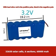 สปอร์ตไลท์โซล่าเซลล์ ถ่านชาร์จ 32650 3.2V  10AH 20AH 30AH 40AH 50AH 60AHสำหรับไฟโซล่าเซลล์ LED มีวงจ