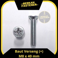 Screwdriver Verseng Bolt + M8 x 40 mm M8 Bolt M8 Nut