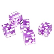 Pack of 5 Six Sided D6 19mm Casino Dice High-grade Acrylic