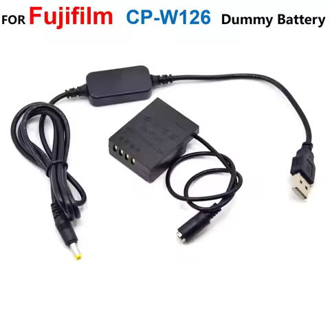 CP-W126 NP-W126 Dummy Battery+Power Bank 5V USB Cable Adapter For Fujifilm X100V XH1 XA2 XA1 XA5 XH1