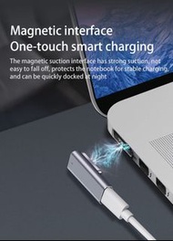 USB Type C to MagSafe-2 Male to Female Adapter, Compatible with MacBook Air &amp; Pro, Supports 85W/60W/45W Fast Charging (Power Brick is NOT included) - Using your exiting own TYPE-C Power brick/Charger  (用現有TYPE-C充電器去充MB/MBP)