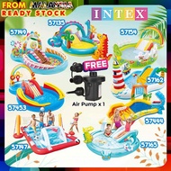 INTEX 8 DESIGN Play Center Children Toy Playground Inflatable Kids Swimming Play Pool Water Slide Kolam Mandi Kolam Gelongsor