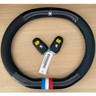 Peugeot 2008, 3008, 5008, 408 steering wheel cover, premium, Peugeot steering wheel cover