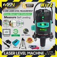 HITZ GL-5705 / GL5705 4V1H6D 360° 5 Line Professional Automatic Laser Level Machine (Green Light)